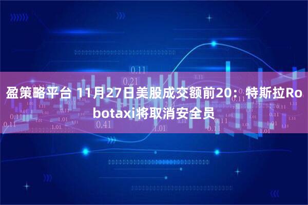 盈策略平台 11月27日美股成交额前20：特斯拉Robotaxi将取消安全员